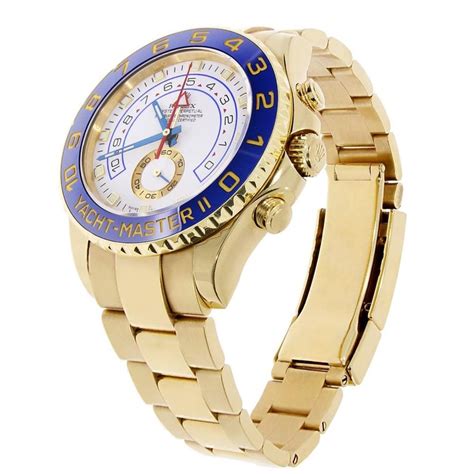 rolex 18 karat yellow gold yachtmaster